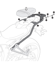 KIT DE FIJACIÓN POSTERIOR SW-MOTECH STREET-RACK YAMAHA GPT.06.089.16000/B