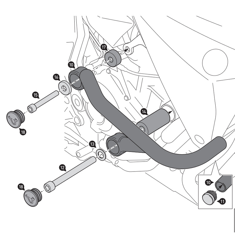 DEFENSAS DE MOTOR SW-MOTECH CRASH BAR YAMAHA SBL.06.593.10002/B