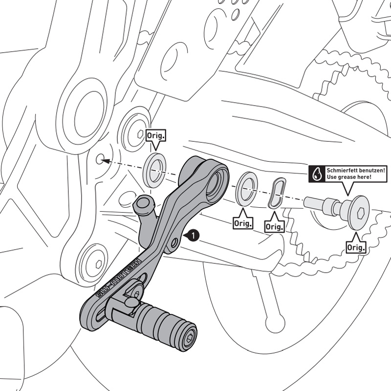PALANCA DE CAMBIO SW-MOTECH YAMAHA FSC.06.642.10001