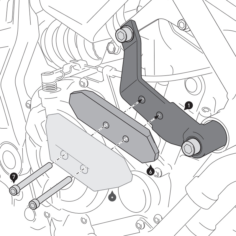 SOPORTE DE TOPES ANTICAIDA SW-MOTECH YAMAHA STP.06.590.81101/B