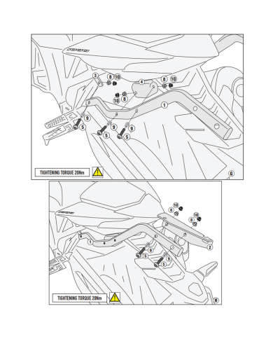 KIT DE FIJACIÓN POSTERIOR GIVI SR1215 HONDA CB1000 HORNET