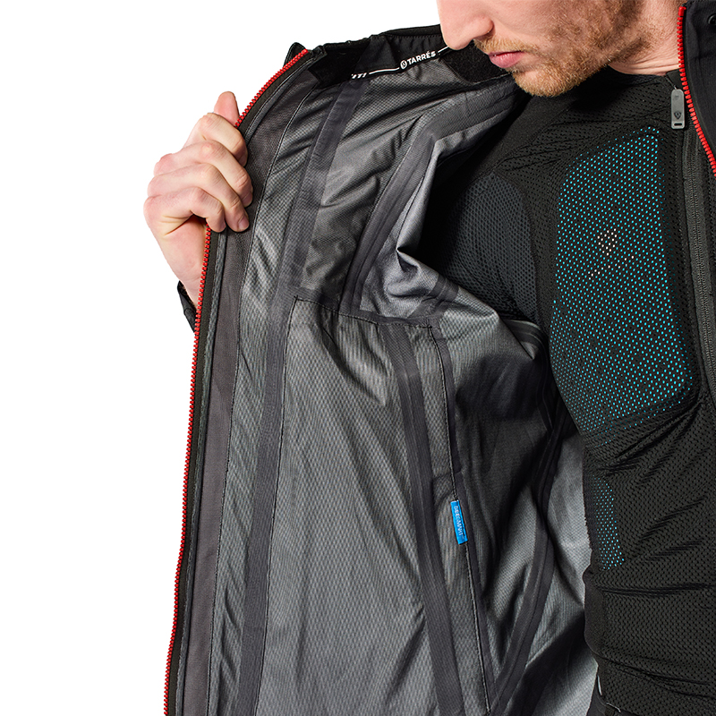 CHAQUETA REVIT VISION H2O POL TARRES BLACK/RED