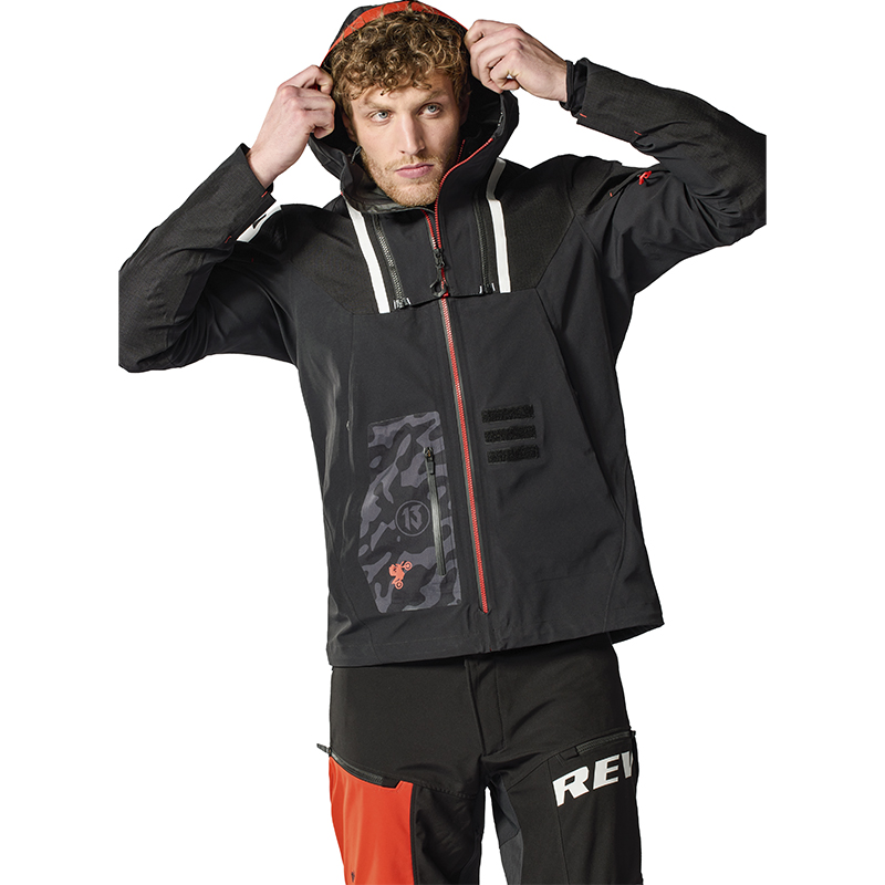 CHAQUETA REVIT VISION H2O POL TARRES BLACK/RED