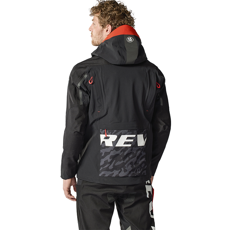 CHAQUETA REVIT VISION H2O POL TARRES BLACK/RED