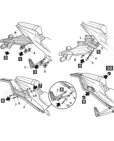 KIT DE FIJACIÓN POSTERIOR SHAD S0GS17ST SUZUKI GSX-S-125/150