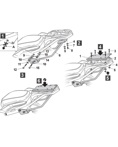 KIT DE FIJACIÓN POSTERIOR SHAD B0TR75ST BENELLI TRK 702