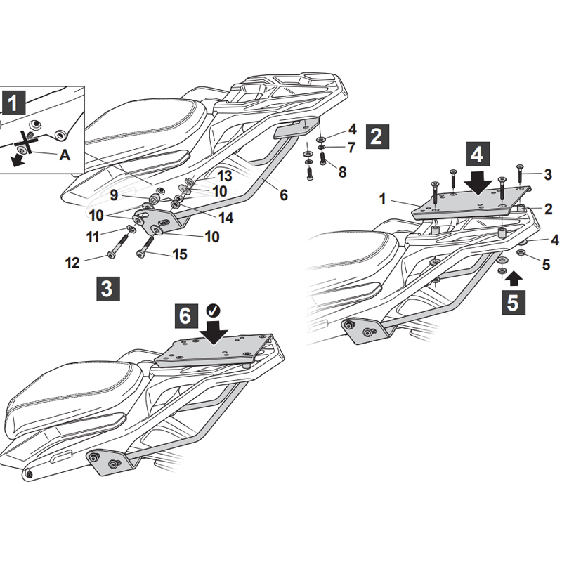 KIT DE FIJACIÓN POSTERIOR SHAD B0TR75ST BENELLI TRK 702