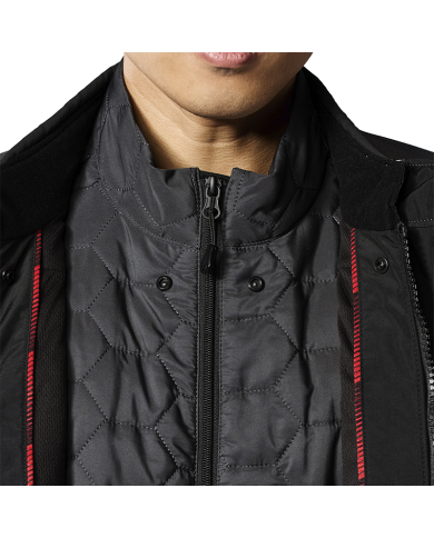 CHAQUETA REVIT HORIZON 3 H2O NEGRO/AMARILLO FLUOR