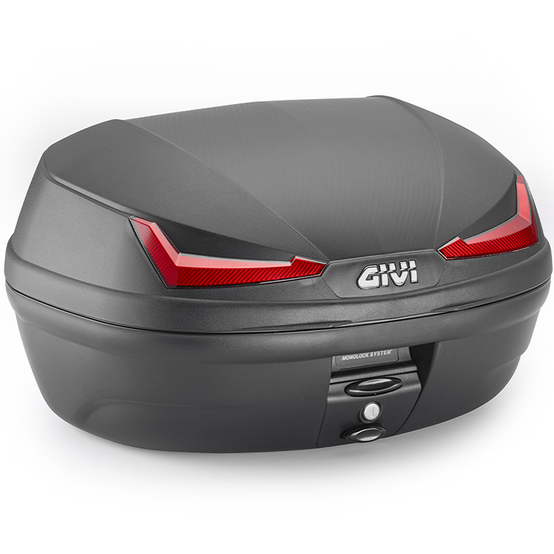 BAUL GIVI E455N SIMPLY IV MONOLOCK CATADIOPTICO ROJO