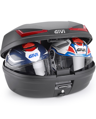 BAUL GIVI E455N SIMPLY IV MONOLOCK CATADIOPTICO ROJO