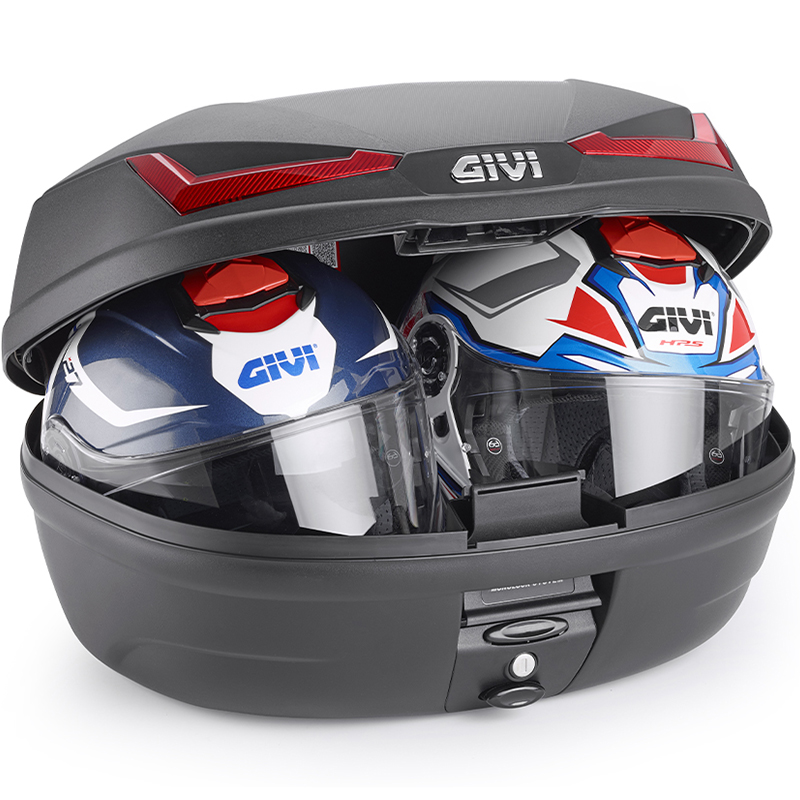 BAUL GIVI E455N SIMPLY IV MONOLOCK CATADIOPTICO ROJO