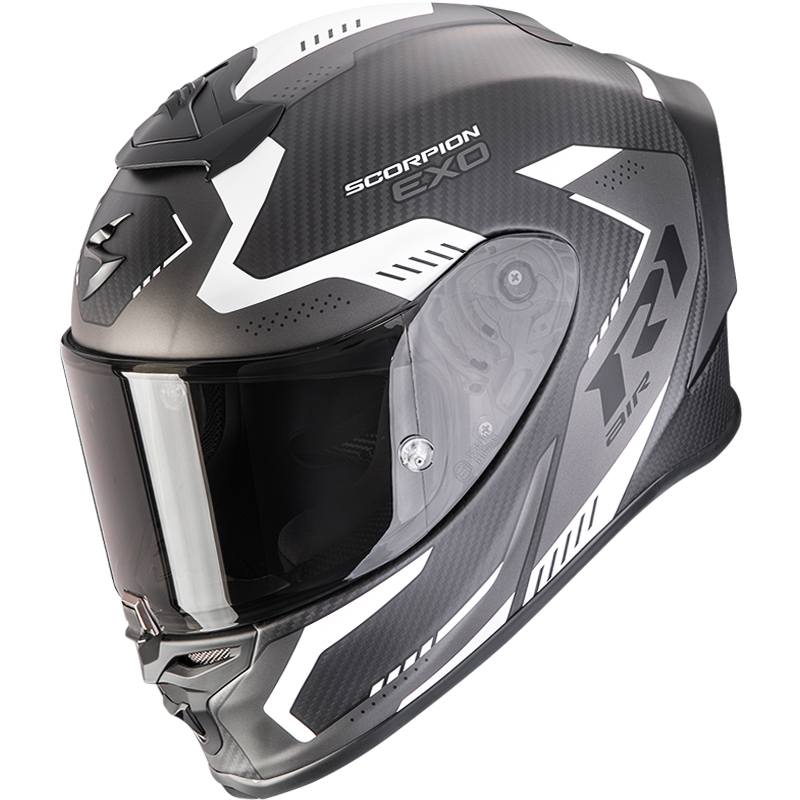 CASCO SCORPION EXO-R1 EVO CARBON AIR PROPEL BLACK MATT/SILVER