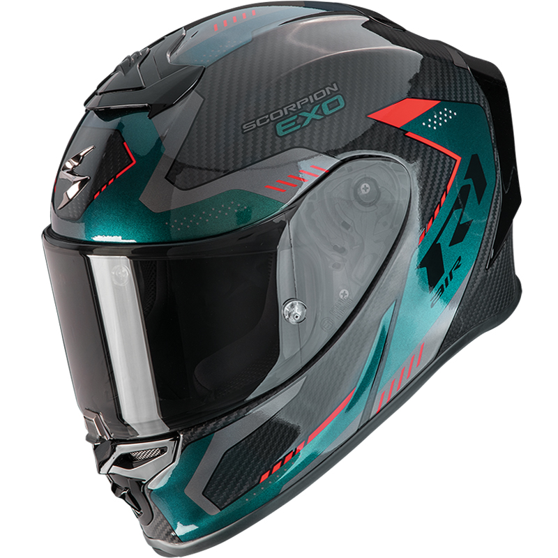 CASCO SCORPION EXO-R1 EVO CARBON AIR PROPEL BLACK/GREEN