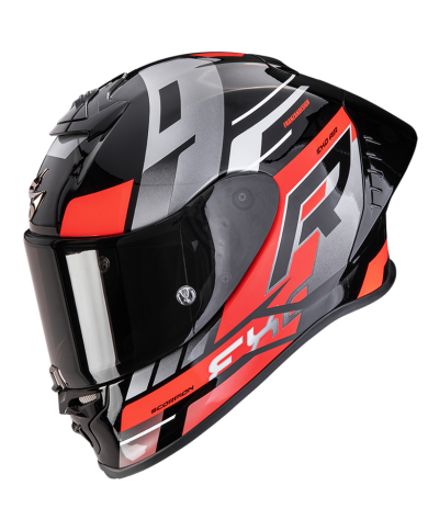 CASCO SCORPION EXO-R1 EVO II AIR ADRENALINE BLACK/RED/SILVER