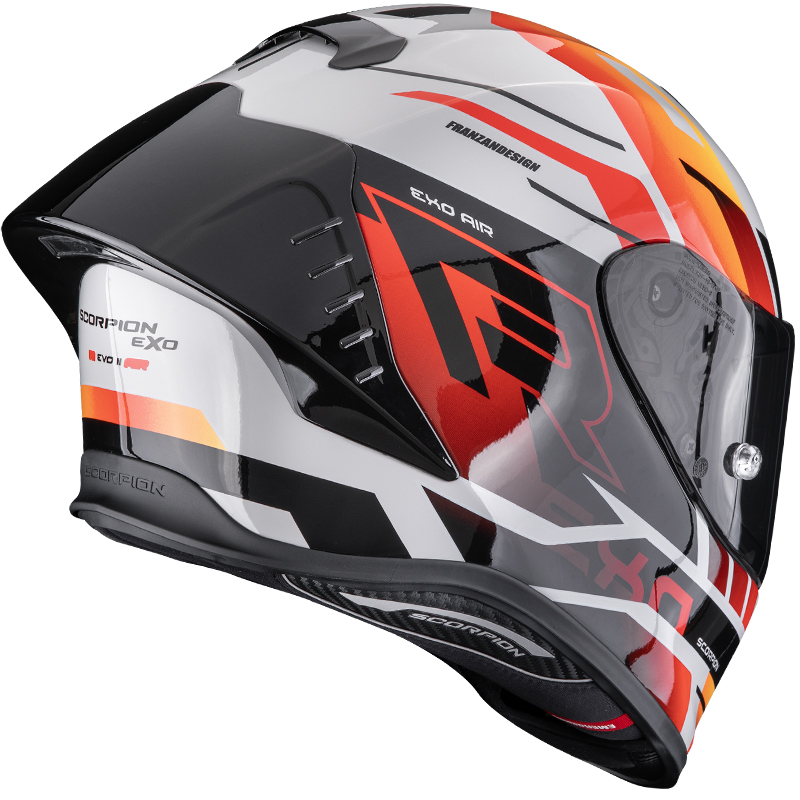 CASCO SCORPION EXO-R1 EVO II AIR ADRENALINE GREY/RED/ORANGE