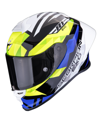 CASCO SCORPION EXO-R1 EVO II AIR VALERE BLACK/BLUE/YELLOW FLUO