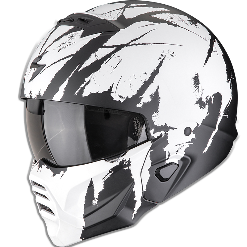 CASCO SCORPION EXO-COMBAT II MARAUDER BLACK MATT/WHITE
