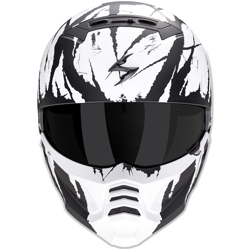 CASCO SCORPION EXO-COMBAT II MARAUDER BLACK MATT/WHITE