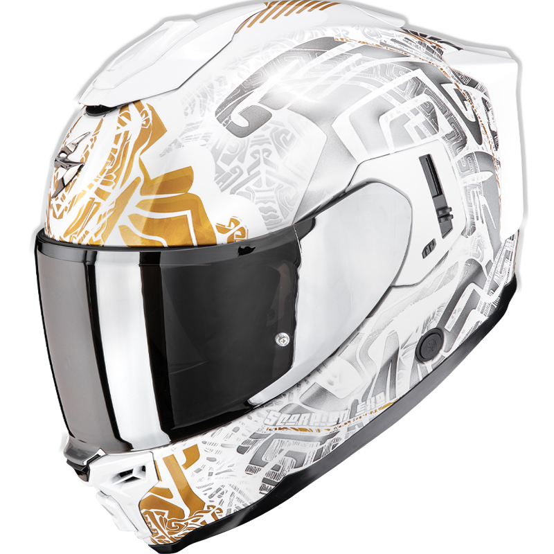 CASCO SCORPION EXO-1500 AIR APUS PEARL WHITE/GREY/GOLD