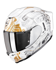 CASCO SCORPION EXO-1500 AIR APUS PEARL WHITE/GREY/GOLD