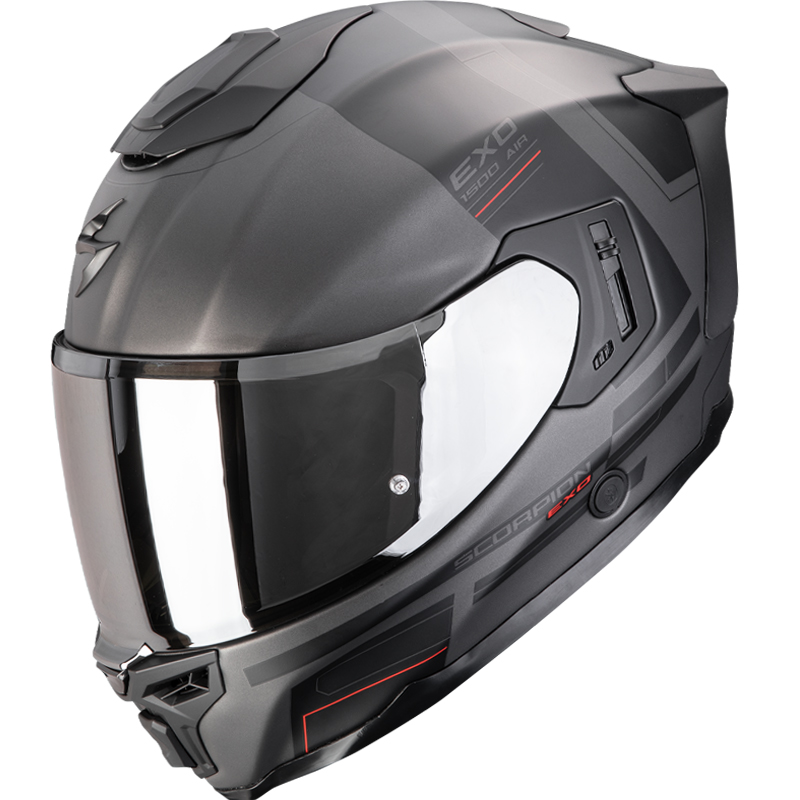 CASCO SCORPION EXO-1500 AIR DUAL SILVER MATT/BLACK/RED