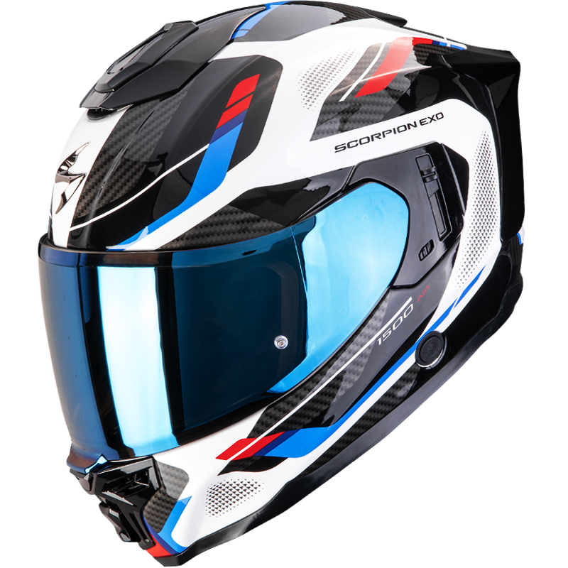 CASCO SCORPION EXO-1500 AIR SLEEK WHITE/RED/BLUE