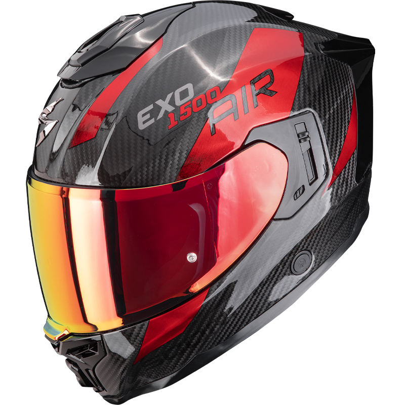 CASCO SCORPION EXO-1500 CARBON AIR PLATTED BLACK/RED