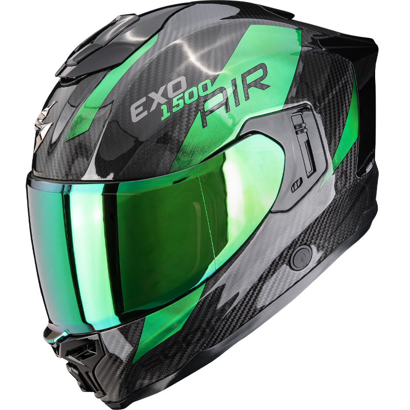 CASCO SCORPION EXO-1500 CARBON AIR PLATTED BLACK/GREEN