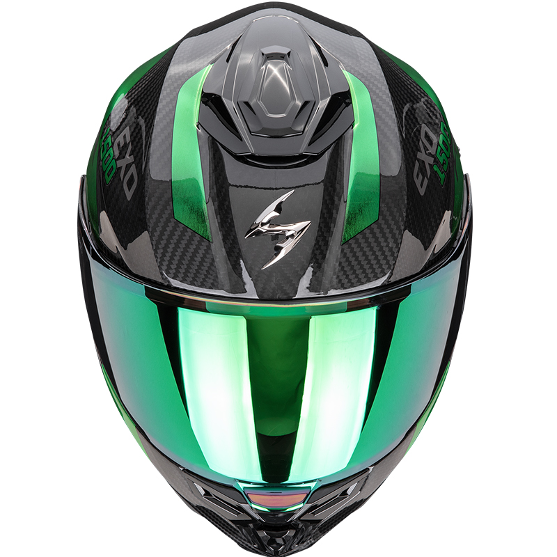 CASCO SCORPION EXO-1500 CARBON AIR PLATTED BLACK/GREEN
