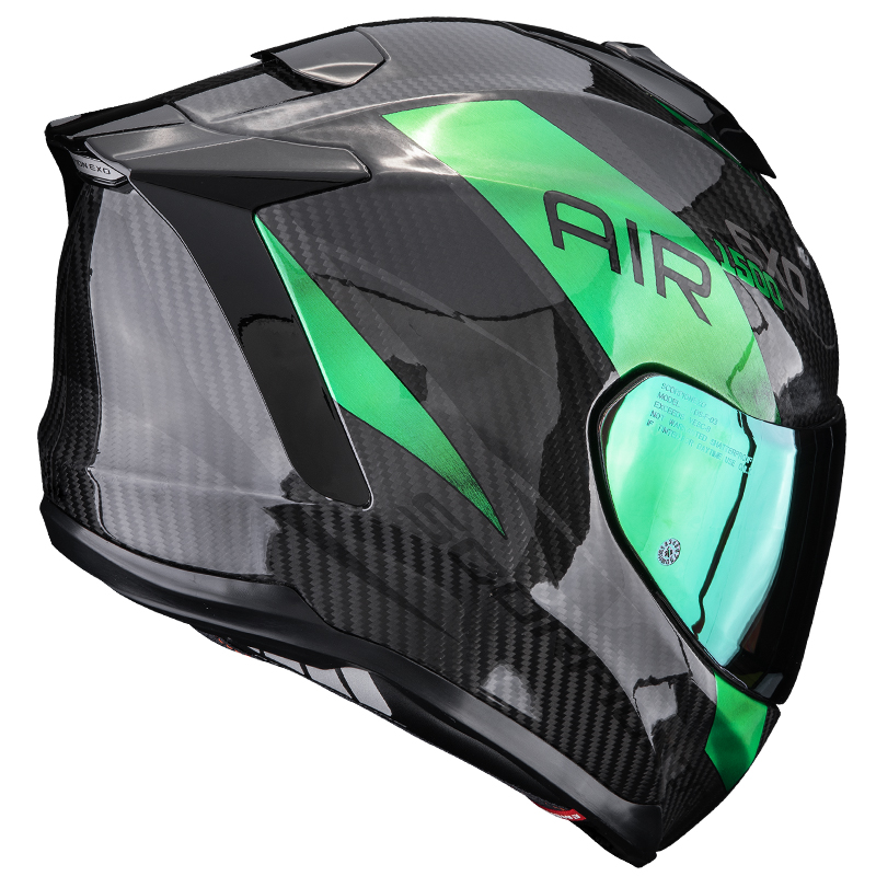 CASCO SCORPION EXO-1500 CARBON AIR PLATTED BLACK/GREEN