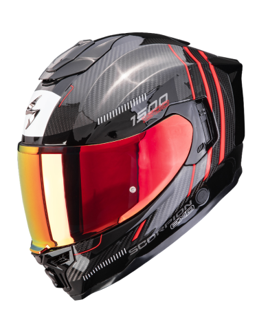 CASCO SCORPION EXO-1500 CARBON AIR CITY BLACK/RED