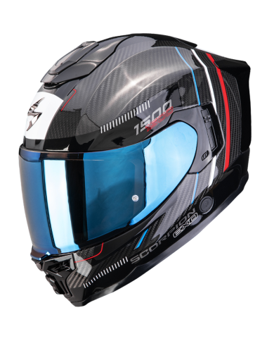 CASCO SCORPION EXO-1500 CARBON AIR CITY BLACK/RED/BLUE