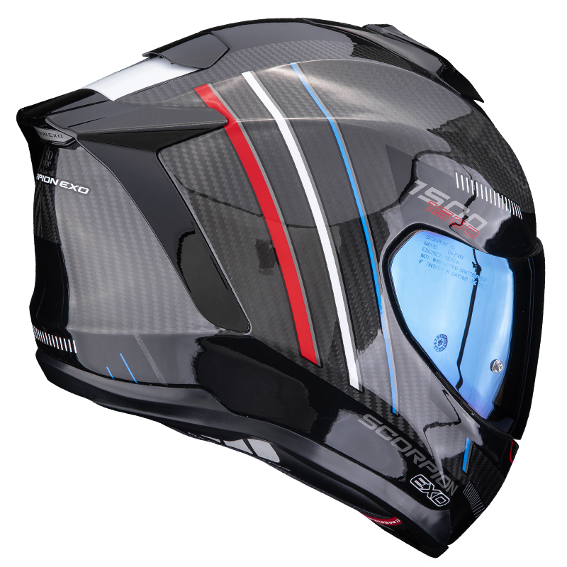 CASCO SCORPION EXO-1500 CARBON AIR CITY BLACK/RED/BLUE