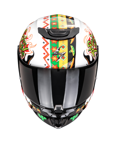 CASCO SCORPION EXO-JNR AIR YUCATAN WHITE/ORANGE/BLACK