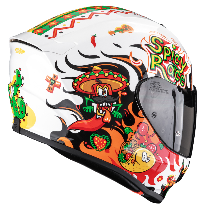 CASCO SCORPION EXO-JNR AIR YUCATAN WHITE/ORANGE/BLACK