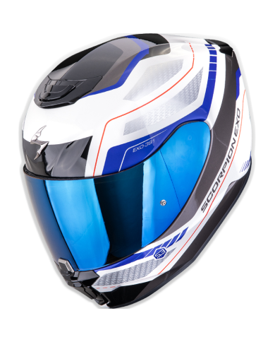 CASCO SCORPION EXO-391 LEO WHITE/BLUE