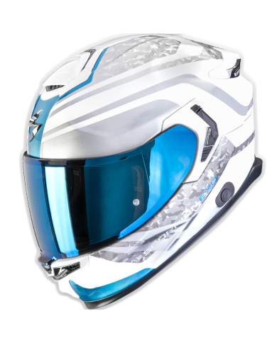 CASCO SCORPION EXO-GT SP AIR ARTEN WHITE/BLUE