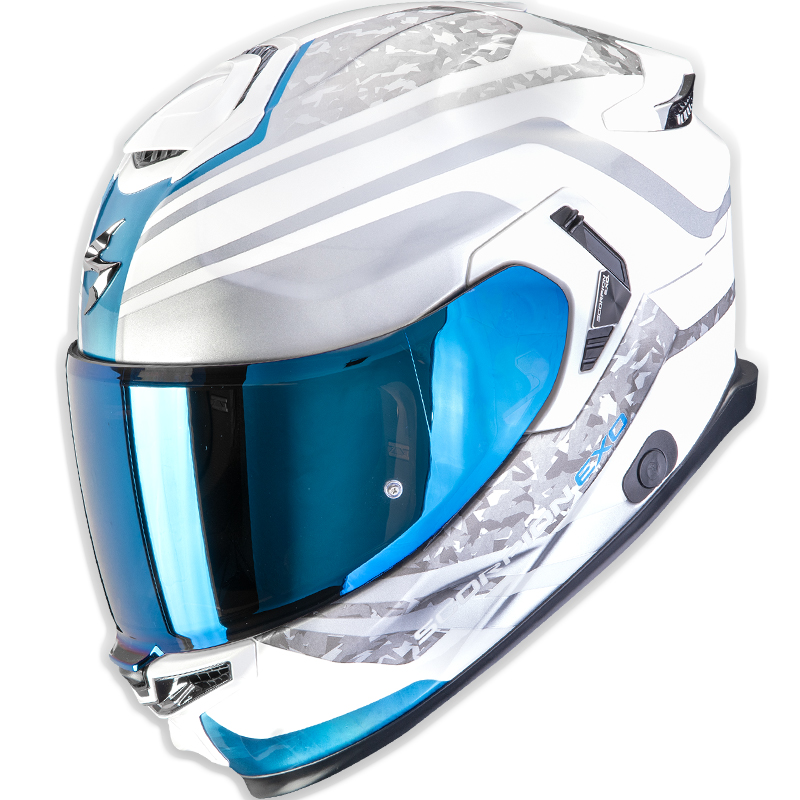 CASCO SCORPION EXO-GT SP AIR ARTEN WHITE/BLUE