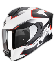 CASCO SCORPION EXO-530 AIR CLIP WHITE MATT/BLACK/RED