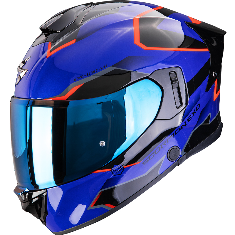 CASCO SCORPION EXO-530 AIR CLIP BLUE/BLACK/RED