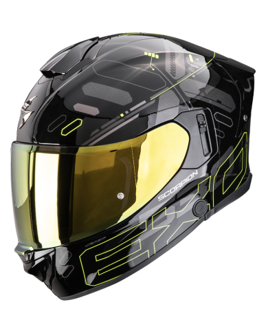CASCO SCORPION EXO-530 AIR FOND BLACK/YELLOW FLUO