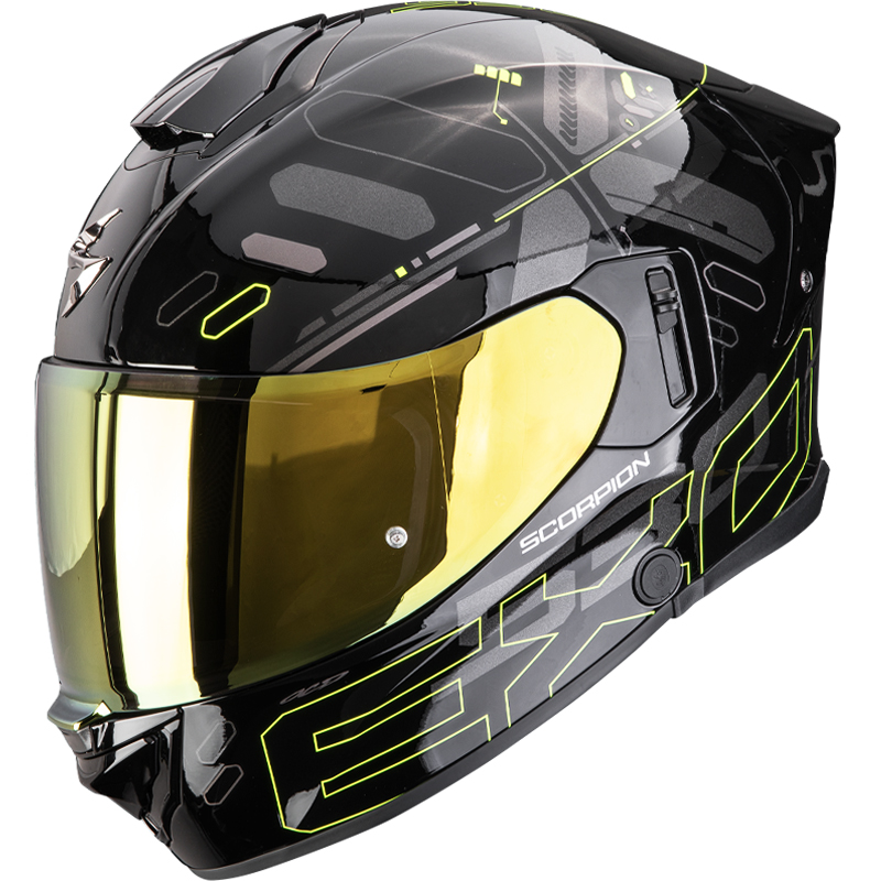 CASCO SCORPION EXO-530 AIR FOND BLACK/YELLOW FLUO