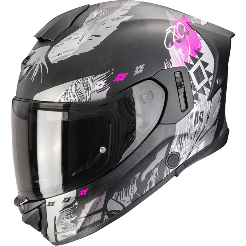 CASCO SCORPION EXO-530 AIR HADJI BLACK MATT/PINK