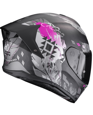 CASCO SCORPION EXO-530 AIR HADJI BLACK MATT/PINK