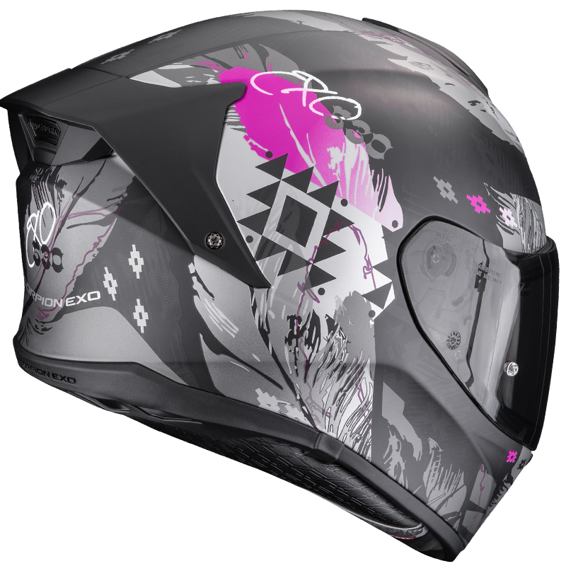 CASCO SCORPION EXO-530 AIR HADJI BLACK MATT/PINK