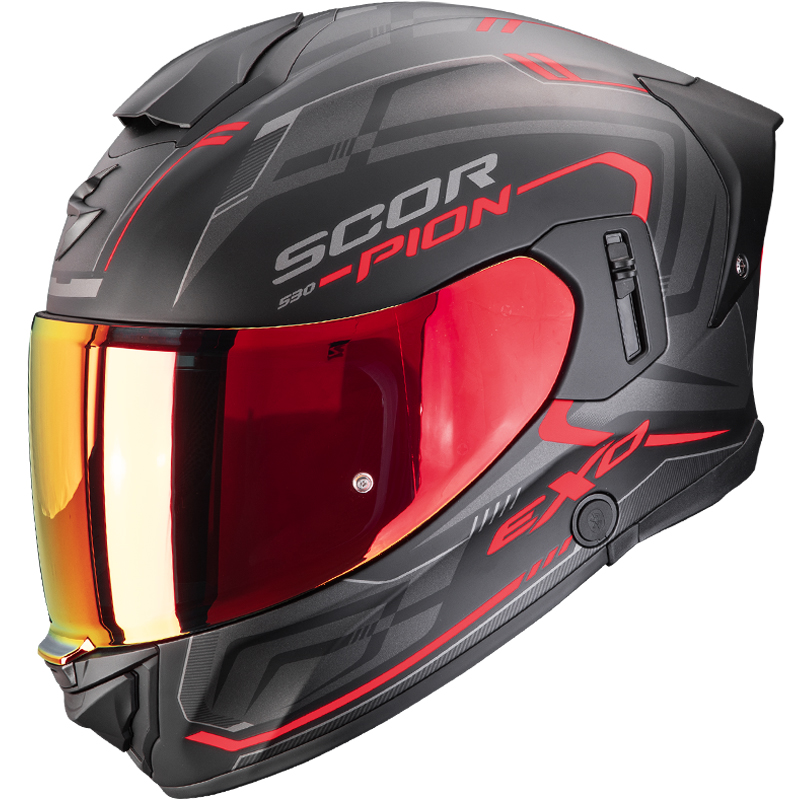 CASCO SCORPION EXO-530 AIR SLOPE BLACK MATT/RED