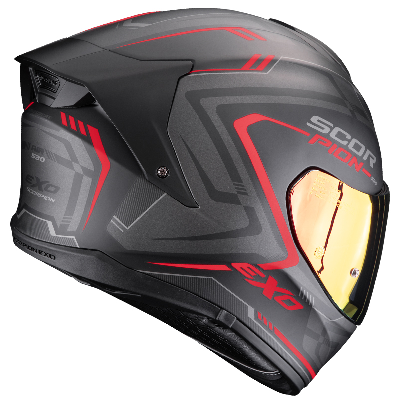 CASCO SCORPION EXO-530 AIR SLOPE BLACK MATT/RED