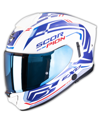 CASCO SCORPION EXO-530 AIR SLOPE WHITE/BLUE/RED