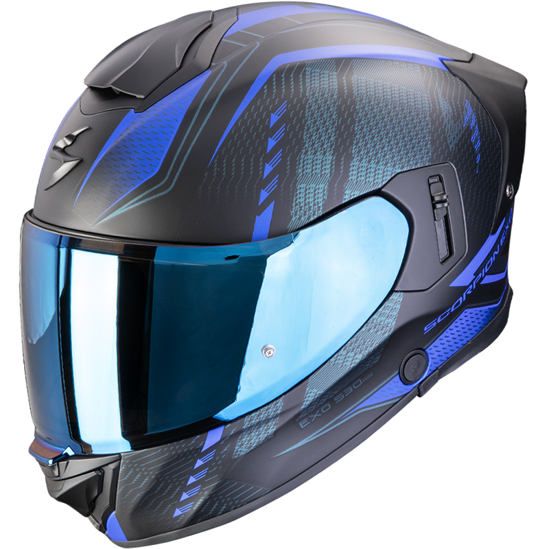CASCO SCORPION EXO-530 AIR THERAS MATT BLACK/BLUE
