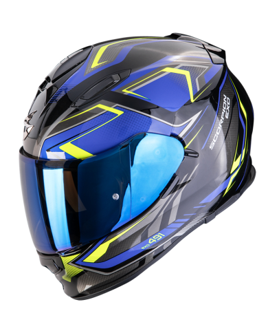 CASCO SCORPION EXO-491 ZUMO BLACK/BLUE/YELLOW FLUO